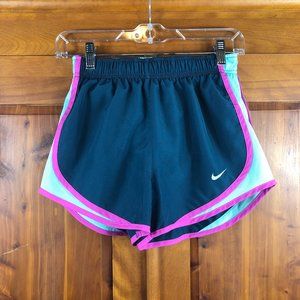 Nike Black/Fushia/Turquoise Dri-Fit Running Shorts Y2K Athletic Sporty Gym